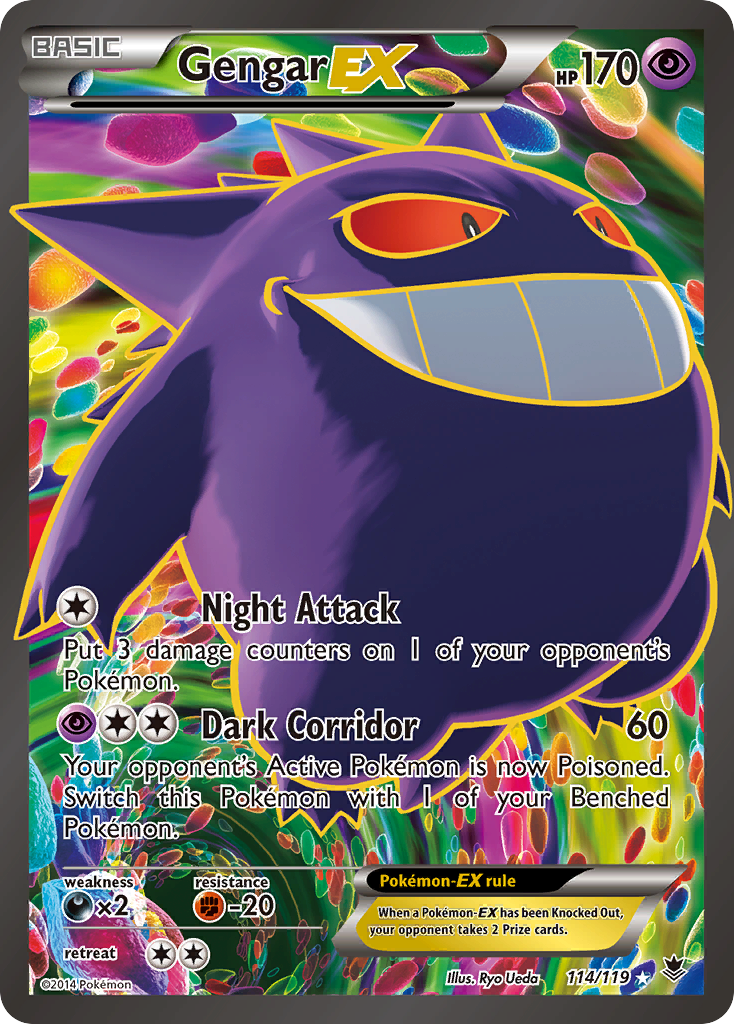 Gengar EX (114/119) [XY: Phantom Forces] | Infinity Cards & Collectibles