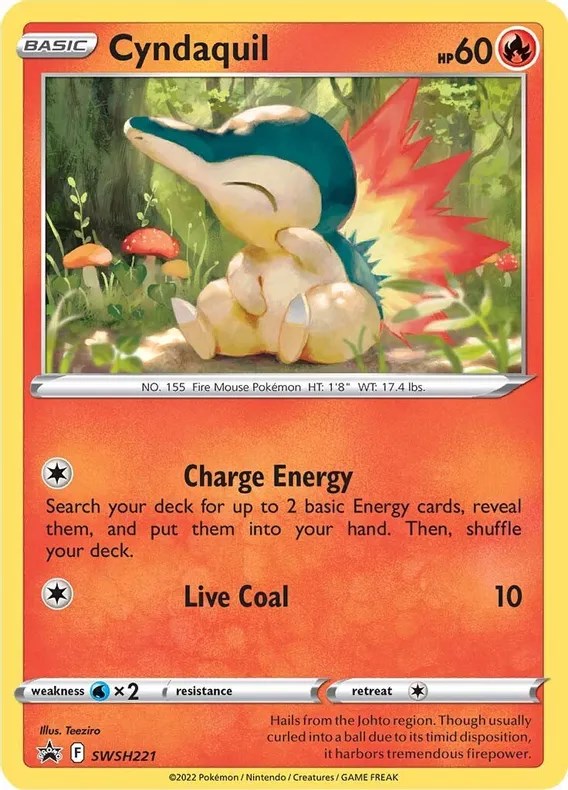 Cyndaquil (SWSH221) (Cosmos Holo) [Sword & Shield: Black Star Promos] | Infinity Cards & Collectibles