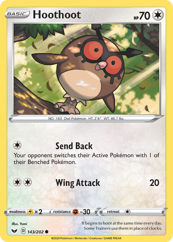 Hoothoot (143/202) [Sword & Shield: Base Set] | Infinity Cards & Collectibles