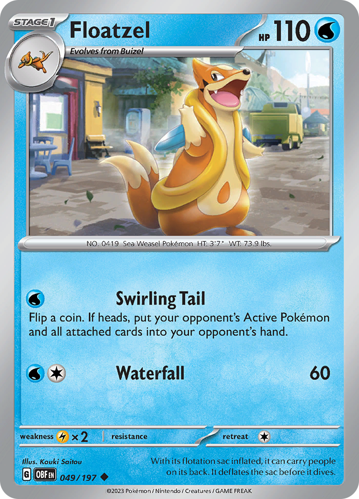 Floatzel (049/197) [Scarlet & Violet: Obsidian Flames] | Infinity Cards & Collectibles