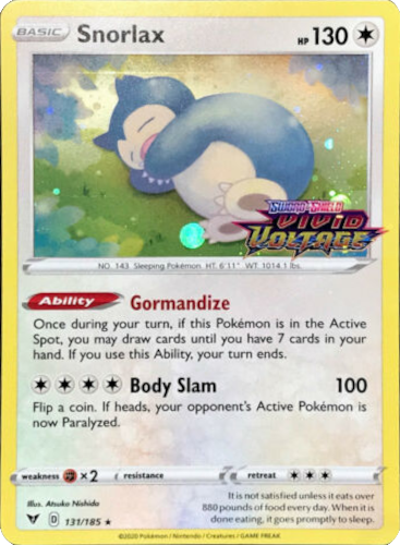 Snorlax (131/185) [Sword & Shield: Black Star Promos] | Infinity Cards & Collectibles