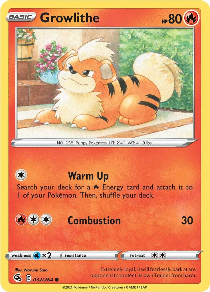Growlithe (032/264) [Sword & Shield: Fusion Strike] | Infinity Cards & Collectibles