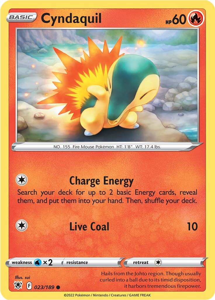 Cyndaquil (023/189) [Sword & Shield: Astral Radiance] | Infinity Cards & Collectibles