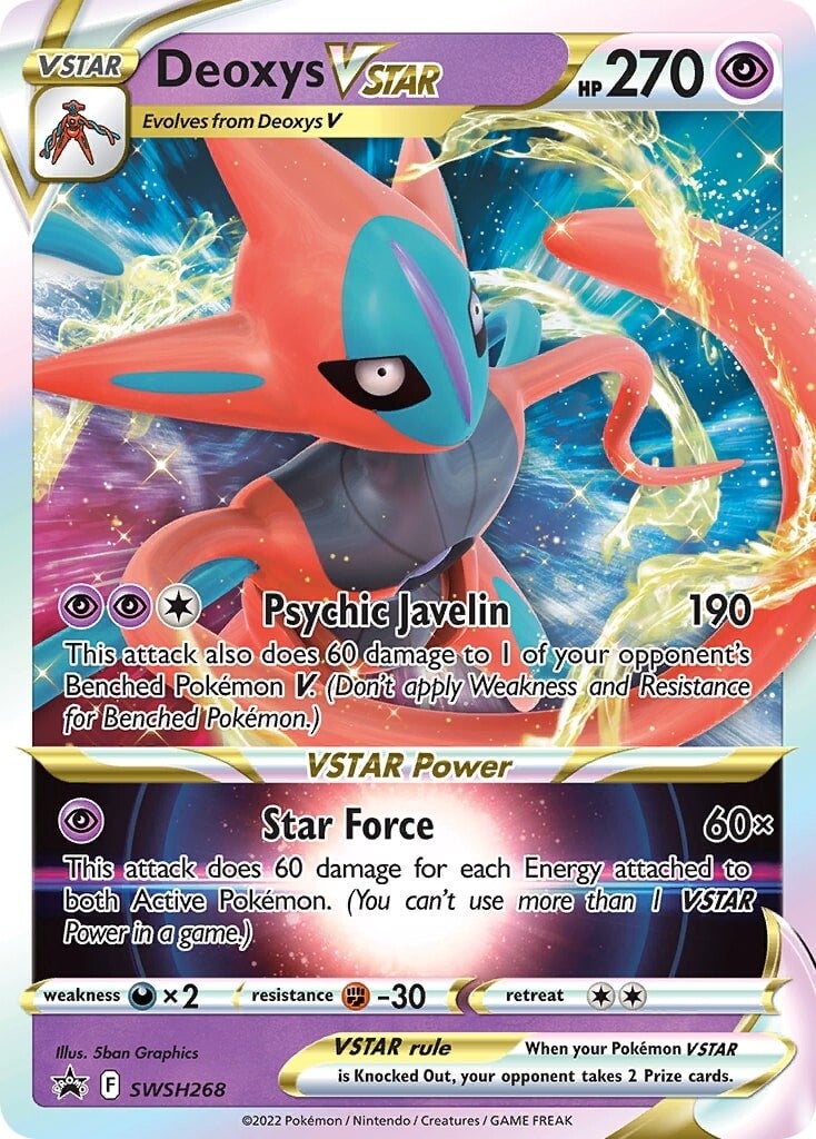 Deoxys VSTAR (SWSH268) (Jumbo Card) [Sword & Shield: Black Star Promos] | Infinity Cards & Collectibles