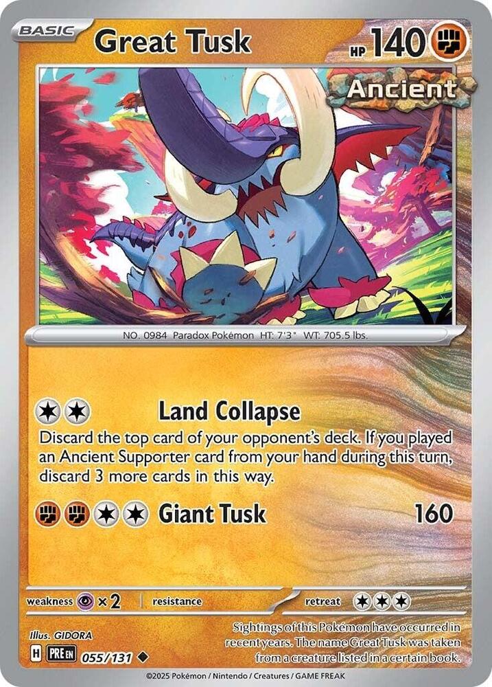 Great Tusk (055/131) [Scarlet & Violet: Prismatic Evolutions] | Infinity Cards & Collectibles