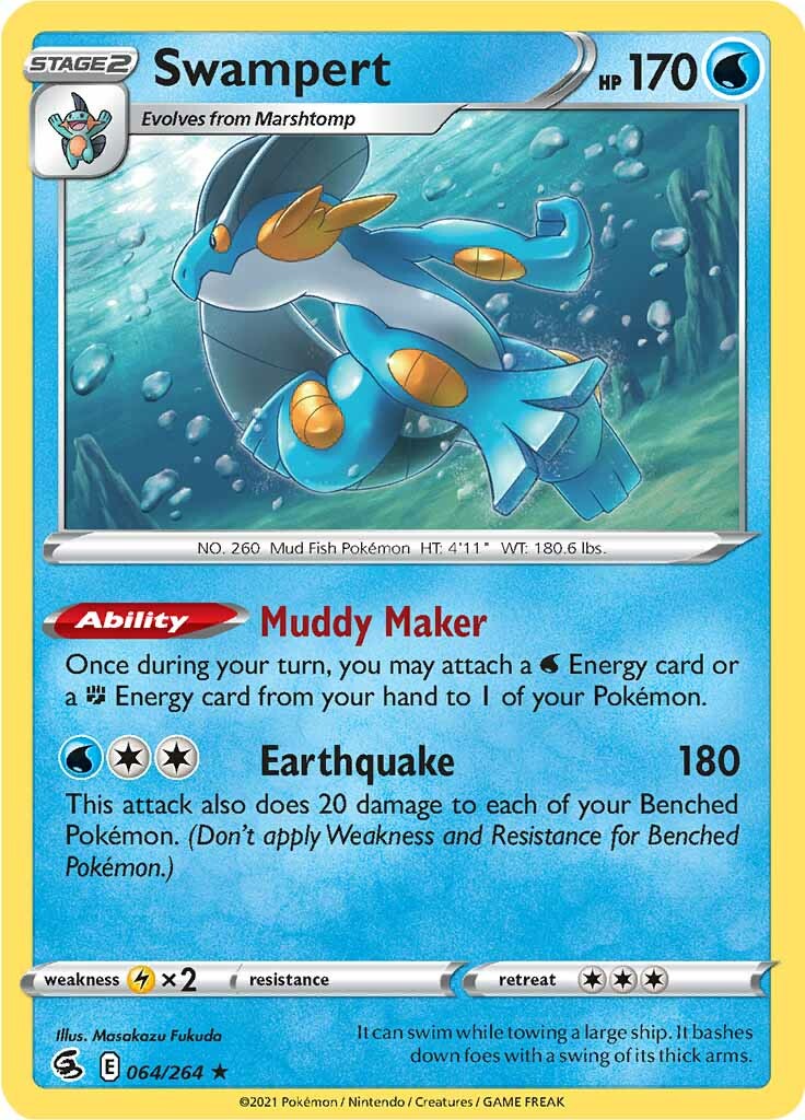 Swampert (064/264) [Sword & Shield: Fusion Strike] | Infinity Cards & Collectibles