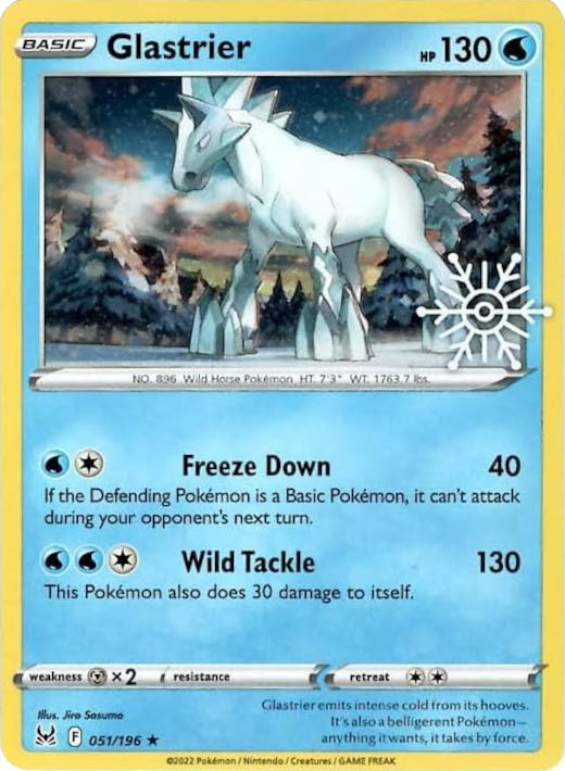 Glastrier (051/196) (Holiday Calendar) [Sword & Shield: Lost Origin] | Infinity Cards & Collectibles