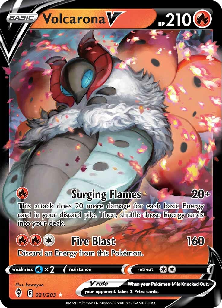 Volcarona V (021/203) [Sword & Shield: Evolving Skies] | Infinity Cards & Collectibles
