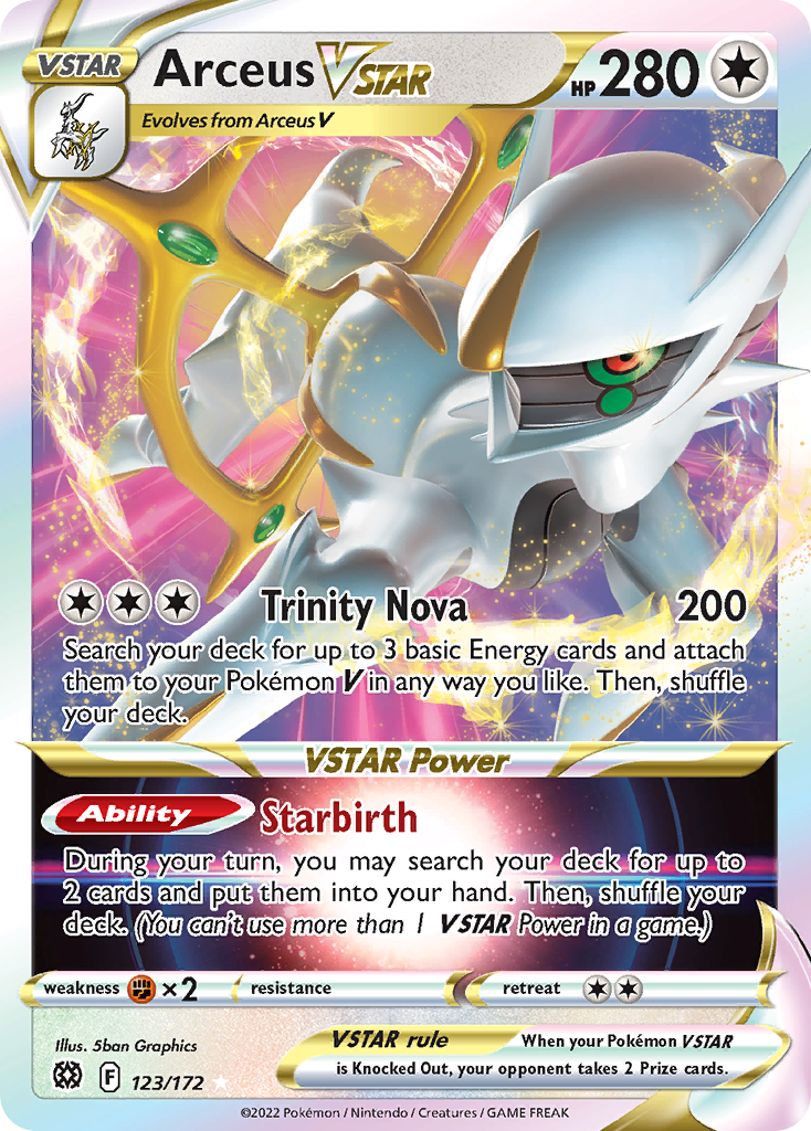 Arceus VSTAR (123/172) (Metal Card) [Sword & Shield: Brilliant Stars] | Infinity Cards & Collectibles