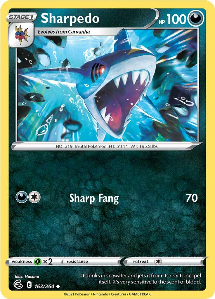 Sharpedo (163/264) [Sword & Shield: Fusion Strike] | Infinity Cards & Collectibles
