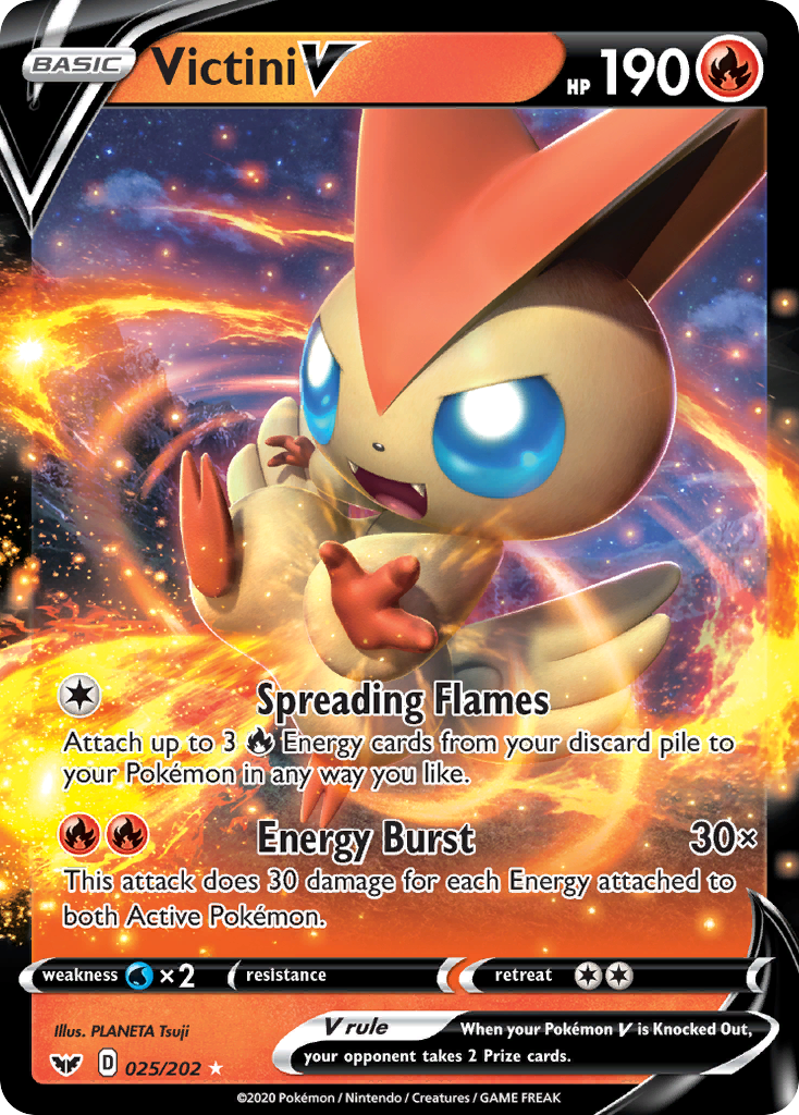Victini V (025/202) [Sword & Shield: Base Set] | Infinity Cards & Collectibles