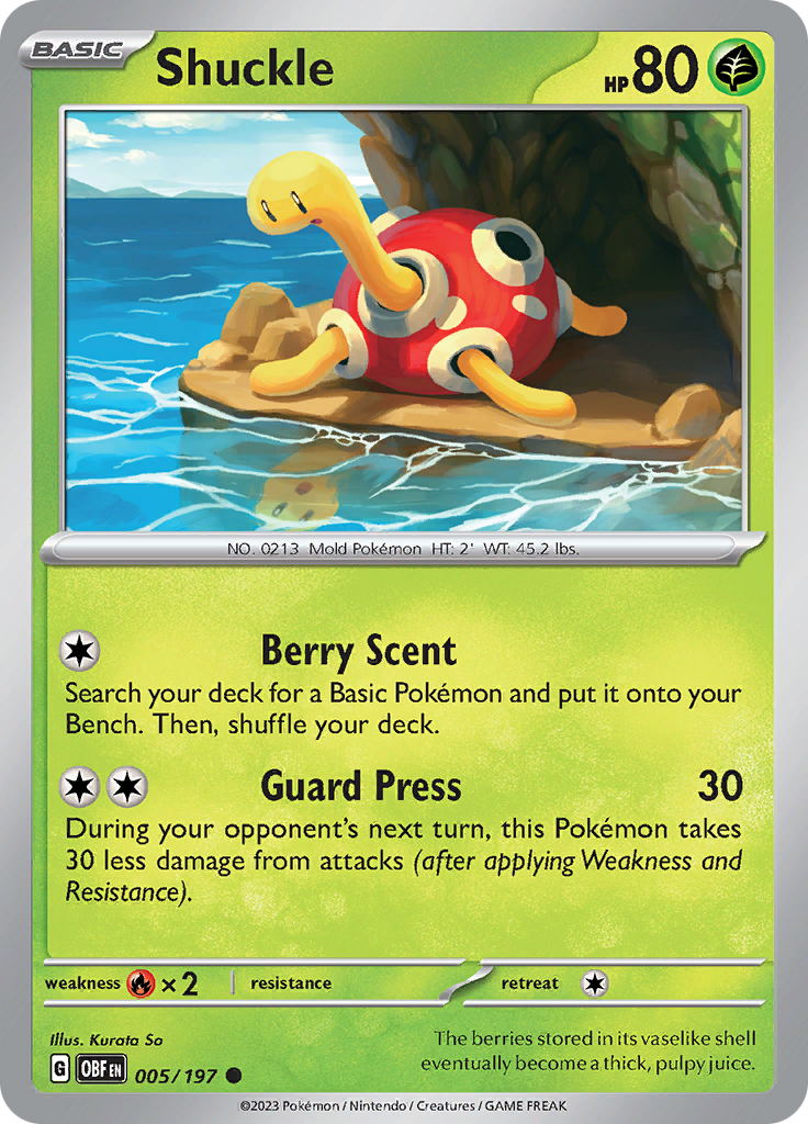 Shuckle (005/197) [Scarlet & Violet: Obsidian Flames] | Infinity Cards & Collectibles
