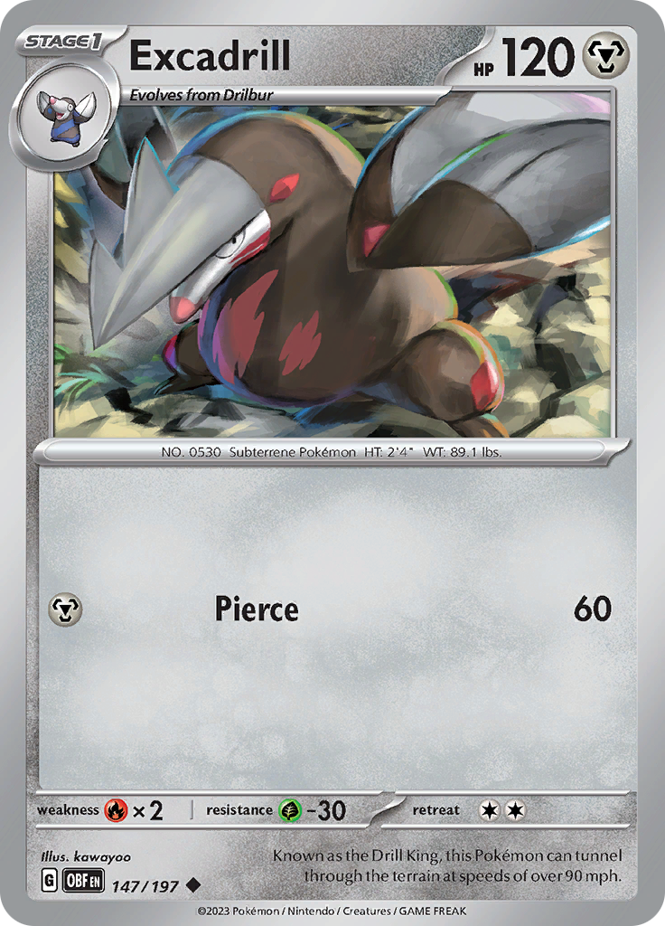Excadrill (147/197) [Scarlet & Violet: Obsidian Flames] | Infinity Cards & Collectibles