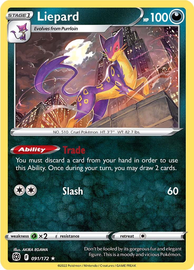 Liepard (091/172) [Sword & Shield: Brilliant Stars] | Infinity Cards & Collectibles