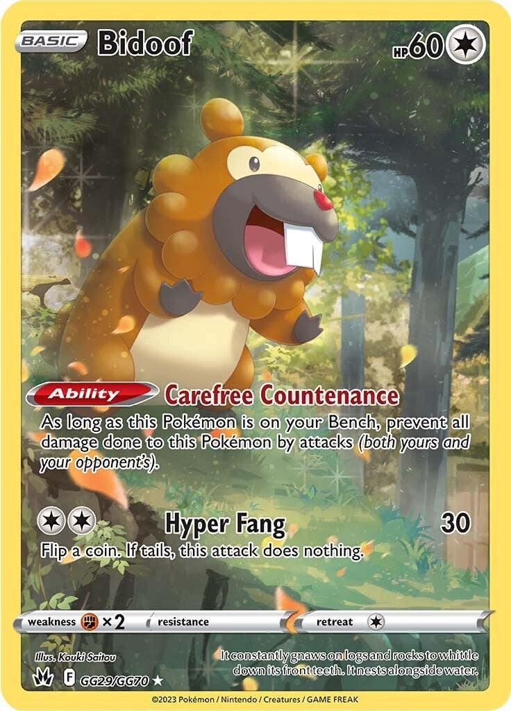 Bidoof (GG29/GG70) [Sword & Shield: Crown Zenith] | Infinity Cards & Collectibles
