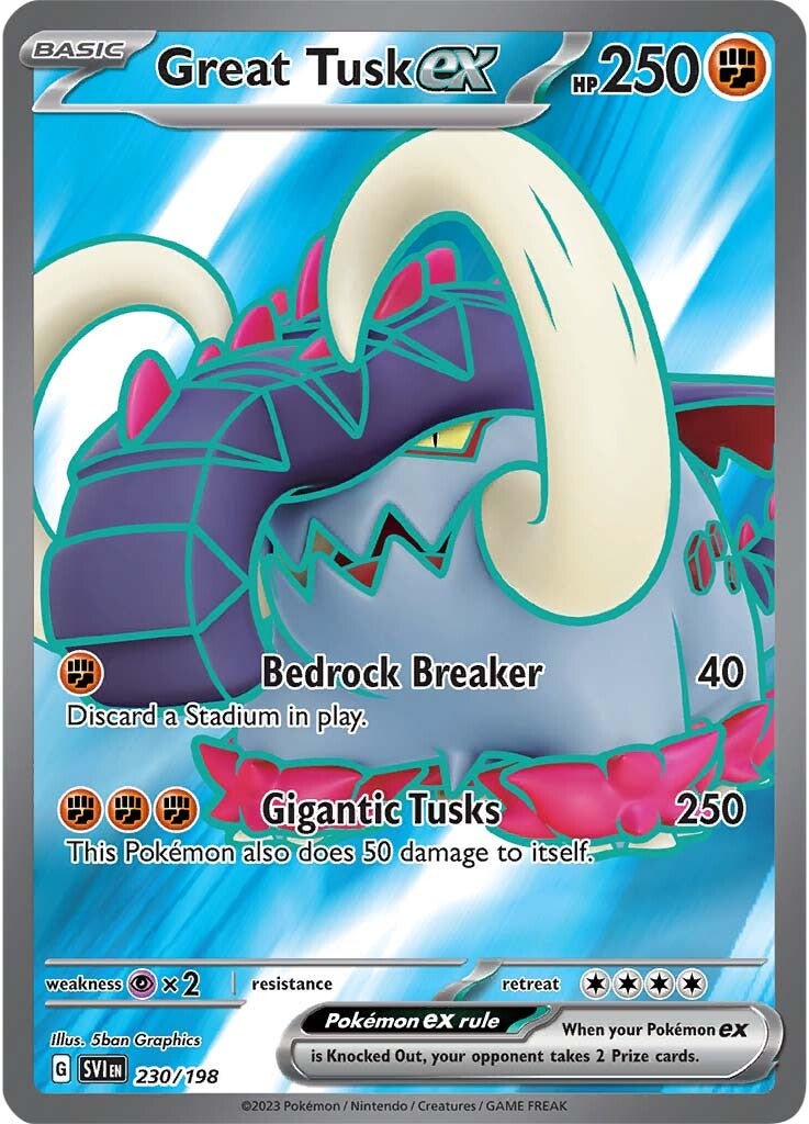 Great Tusk ex (230/198) [Scarlet & Violet: Base Set] | Infinity Cards & Collectibles