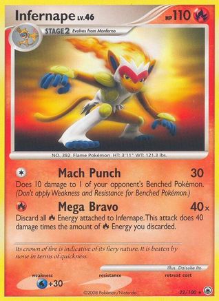 Infernape (22/100) [Diamond & Pearl: Majestic Dawn]