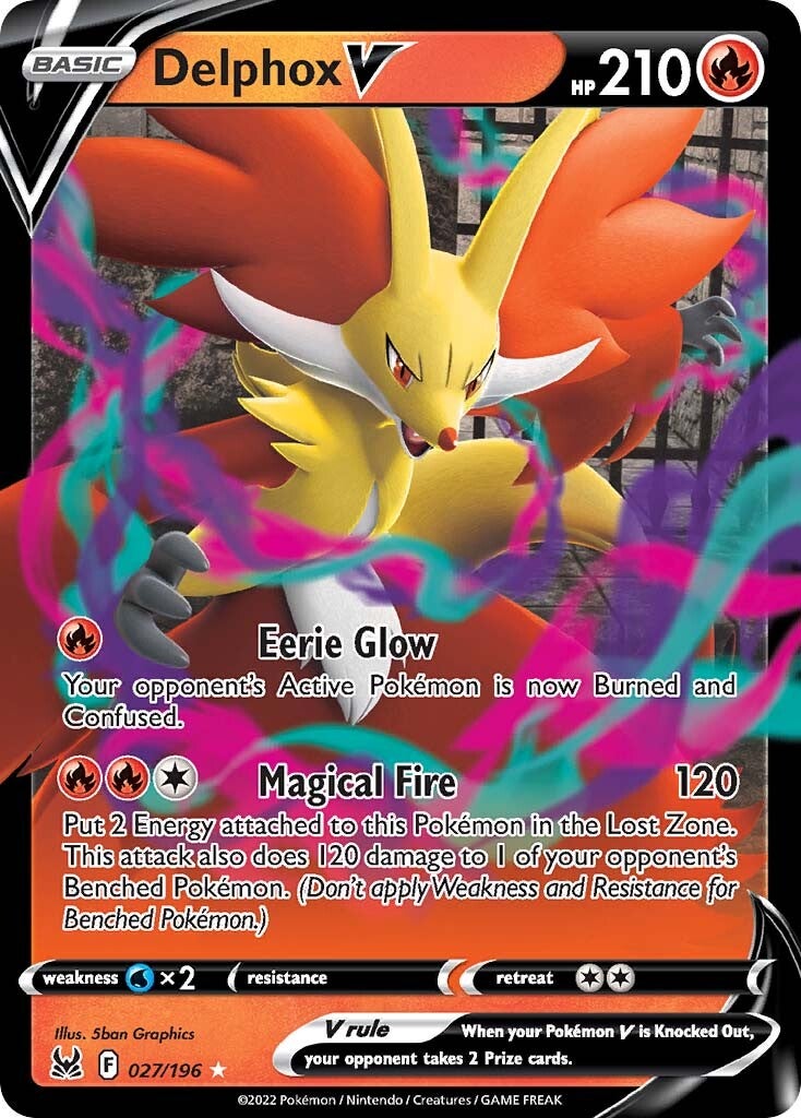 Delphox V (027/196) [Sword & Shield: Lost Origin] | Infinity Cards & Collectibles