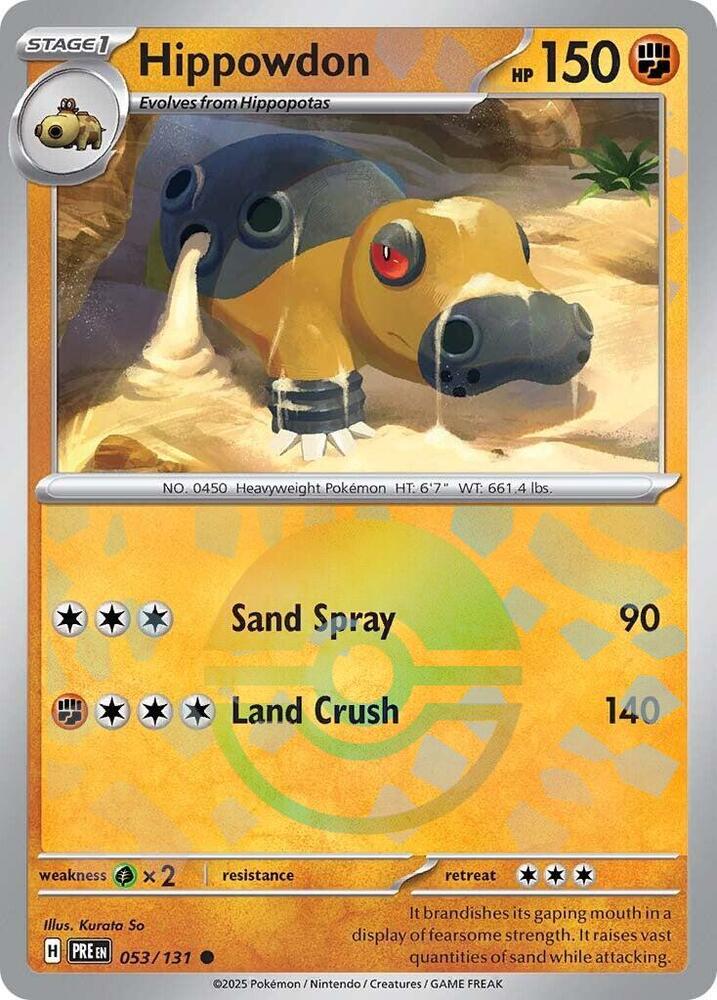Hippowdon (053/131) (Poke Ball Pattern) [Scarlet & Violet: Prismatic Evolutions] | Infinity Cards & Collectibles