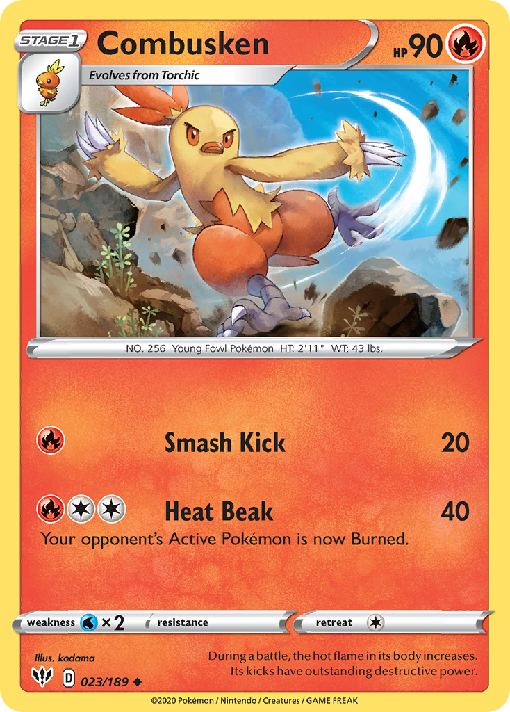 Combusken (023/189) [Sword & Shield: Darkness Ablaze] | Infinity Cards & Collectibles