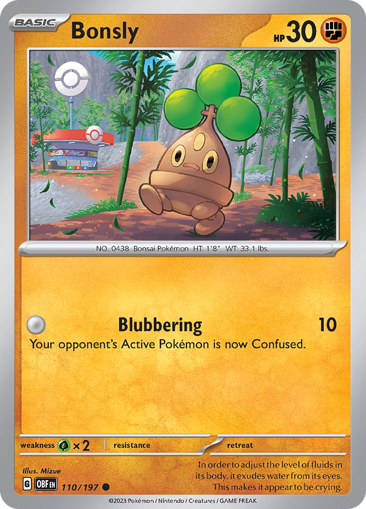 Bonsly (110/197) [Scarlet & Violet: Obsidian Flames] | Infinity Cards & Collectibles