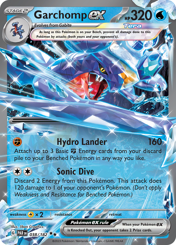 Garchomp ex (038/182) [Scarlet & Violet: Paradox Rift] | Infinity Cards & Collectibles