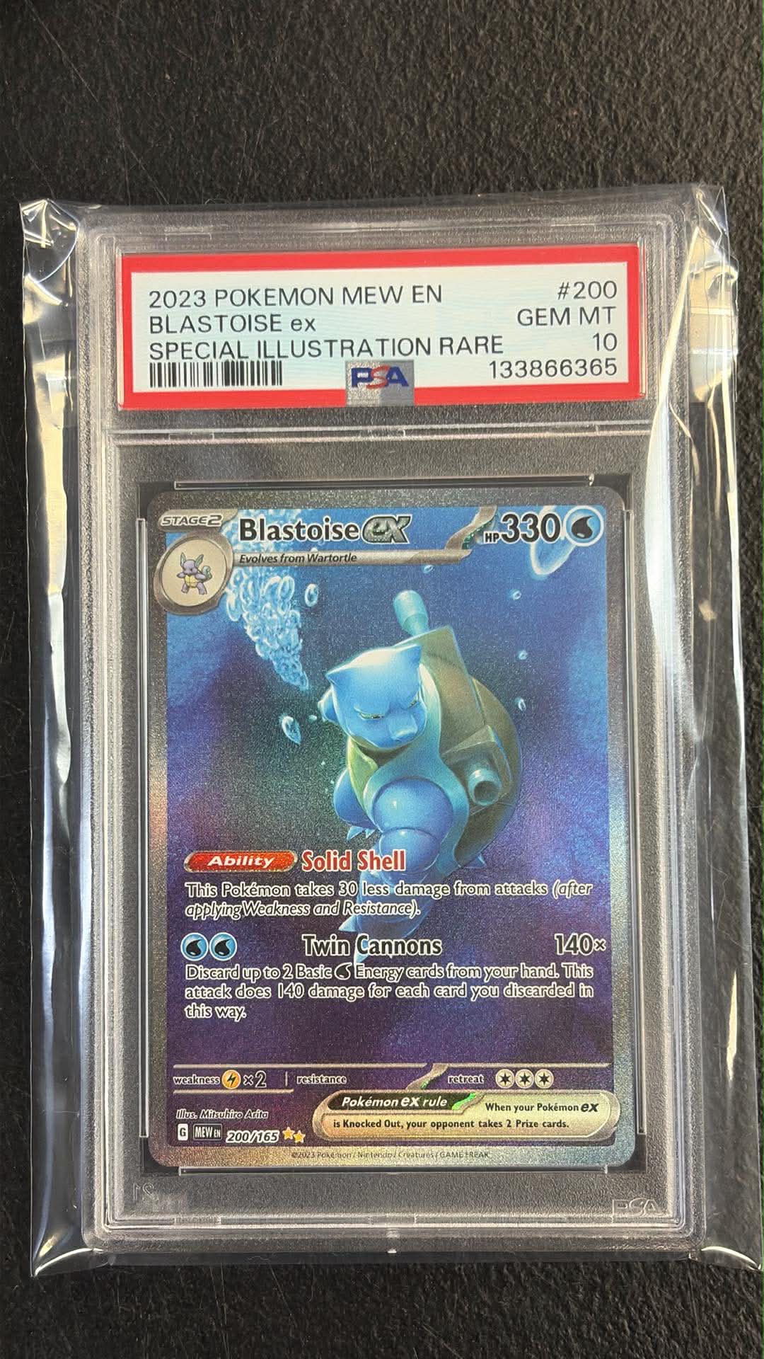 PSA 10 Blastoise ex (200/165) [Scarlet & Violet 151]