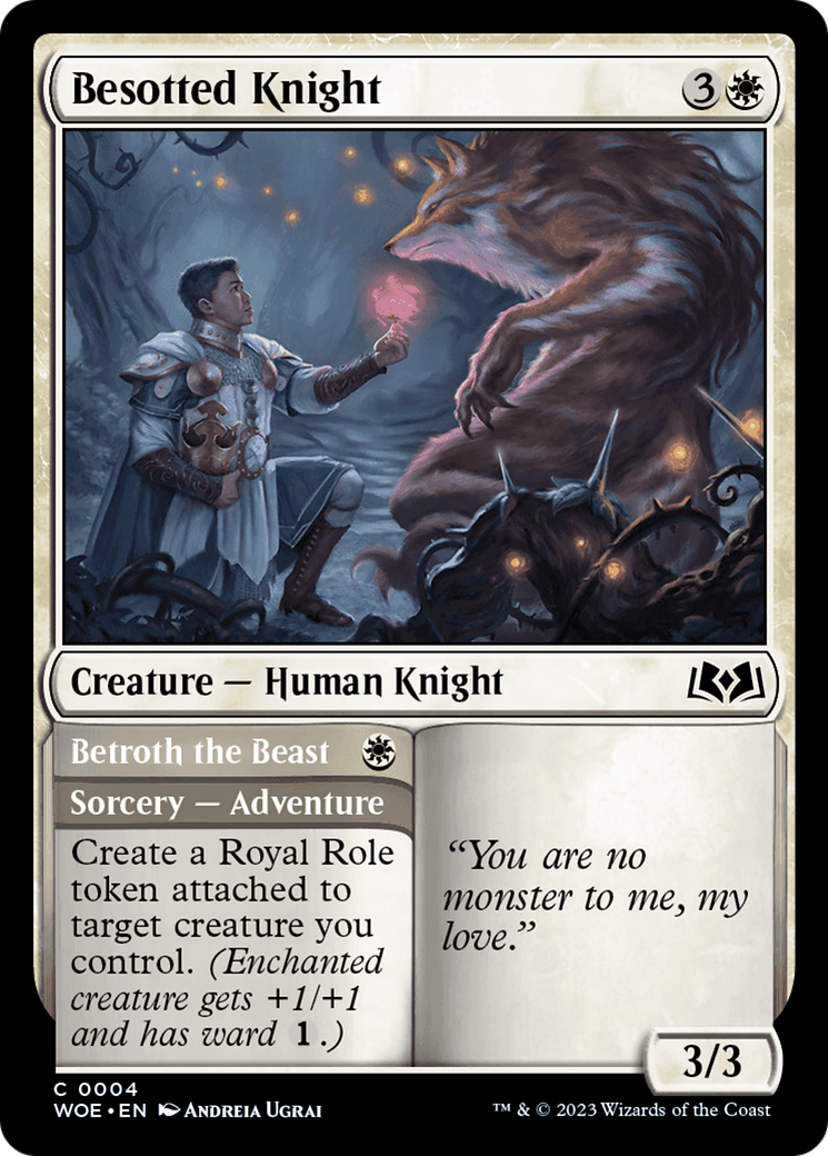 Besotted Knight // Betroth the Beast [Wilds of Eldraine] | Infinity Cards & Collectibles