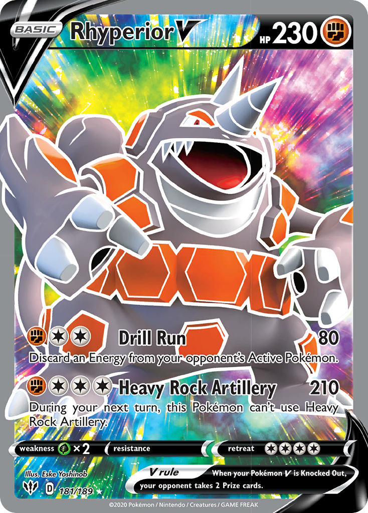 Rhyperior V (181/189) [Sword & Shield: Darkness Ablaze] | Infinity Cards & Collectibles