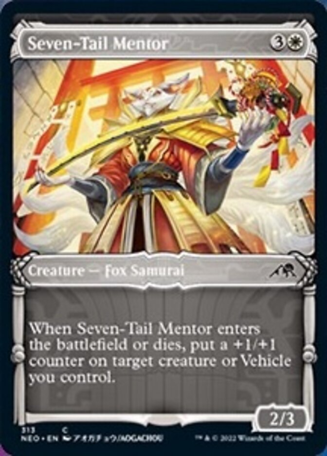 Seven-Tail Mentor (Showcase Samurai) [Kamigawa: Neon Dynasty] | Infinity Cards & Collectibles