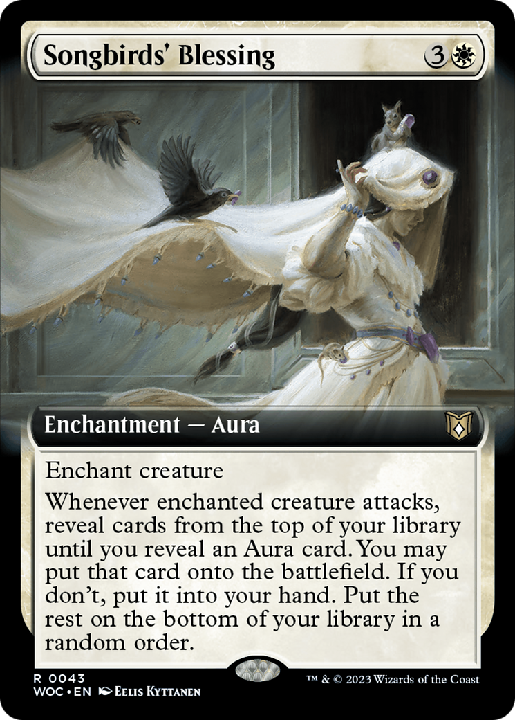 Songbirds' Blessing (Extended Art) [Wilds of Eldraine Commander] | Infinity Cards & Collectibles