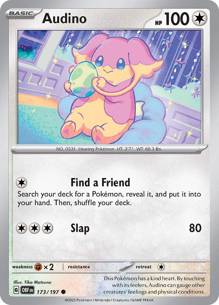 Audino (173/197) [Scarlet & Violet: Obsidian Flames] | Infinity Cards & Collectibles