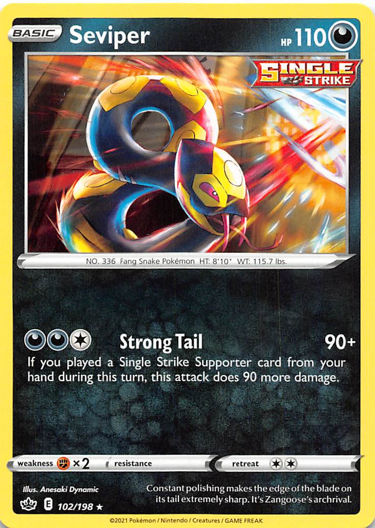Seviper (102/198) [Sword & Shield: Chilling Reign] | Infinity Cards & Collectibles