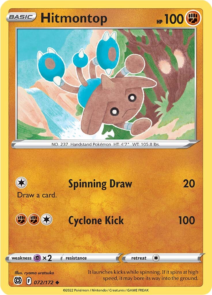 Hitmontop (072/172) [Sword & Shield: Brilliant Stars] | Infinity Cards & Collectibles