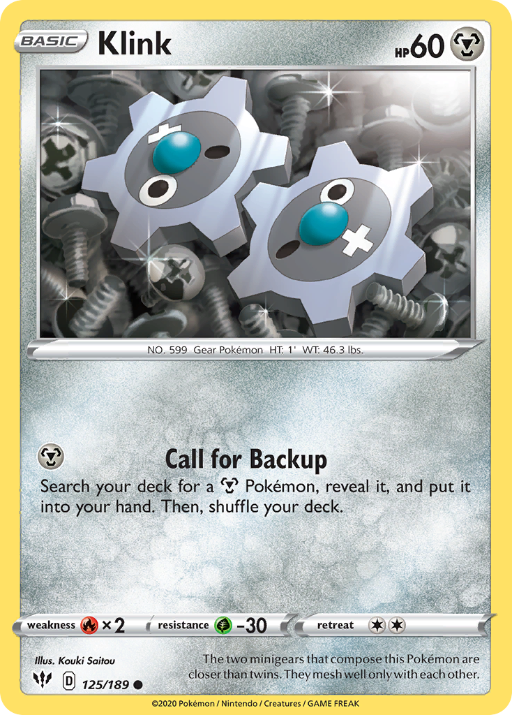 Klink (125/189) [Sword & Shield: Darkness Ablaze] | Infinity Cards & Collectibles