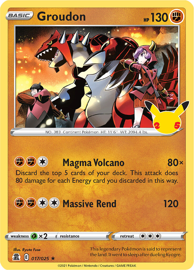 Groudon (017/025) [Celebrations: 25th Anniversary] | Infinity Cards & Collectibles