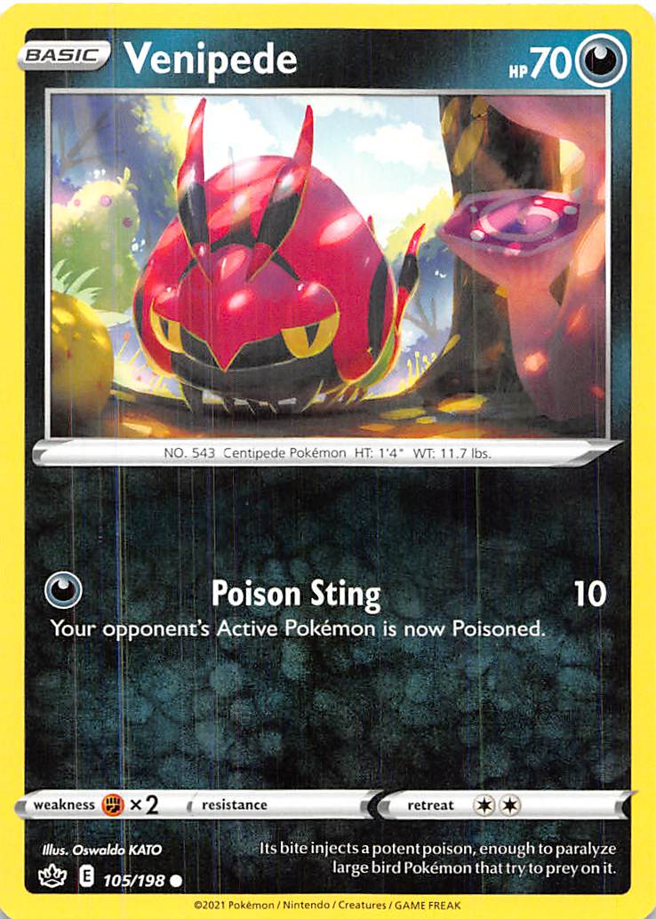 Venipede (105/198) [Sword & Shield: Chilling Reign] | Infinity Cards & Collectibles