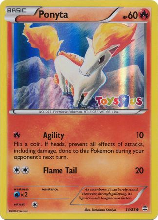 Ponyta (14/83) (Toys R Us Promo) [XY: Generations] | Infinity Cards & Collectibles