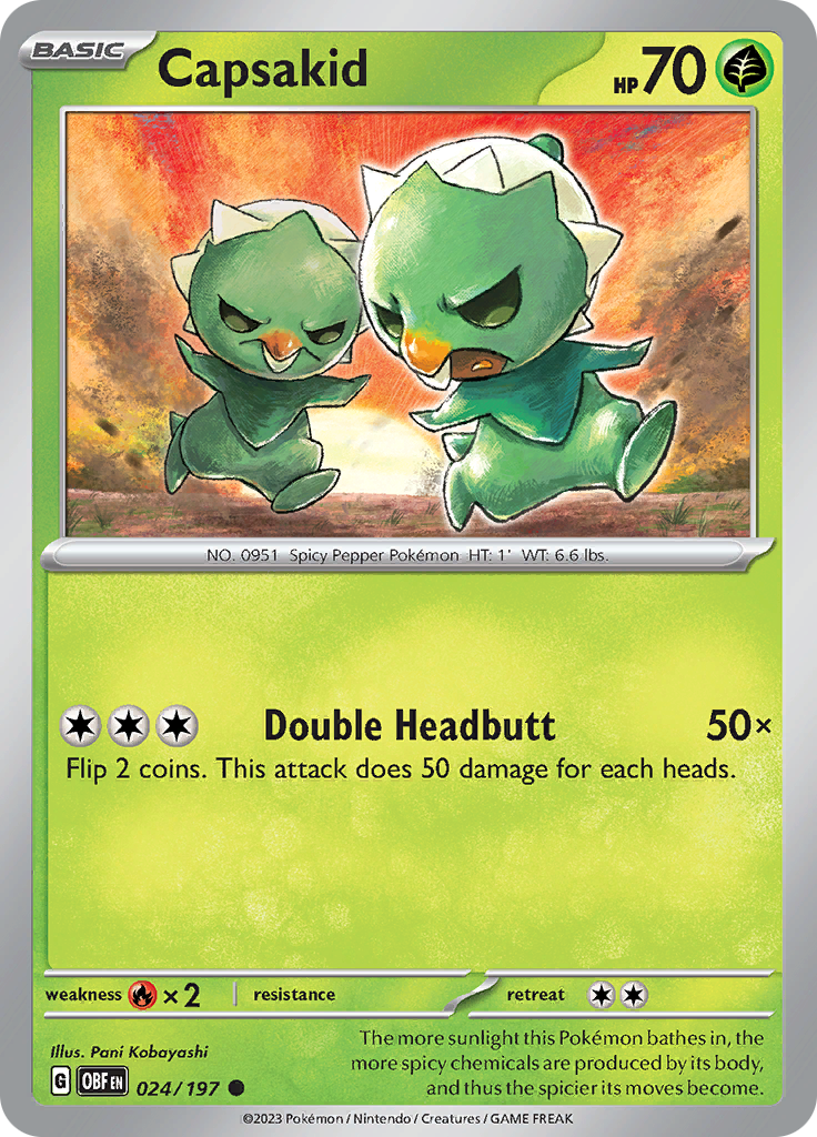 Capsakid (024/197) [Scarlet & Violet: Obsidian Flames] | Infinity Cards & Collectibles