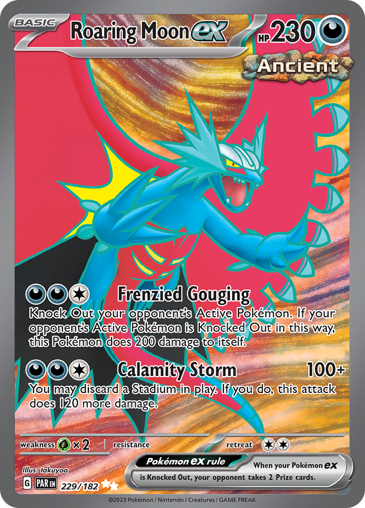 Roaring Moon ex (229/182) [Scarlet & Violet: Paradox Rift] | Infinity Cards & Collectibles
