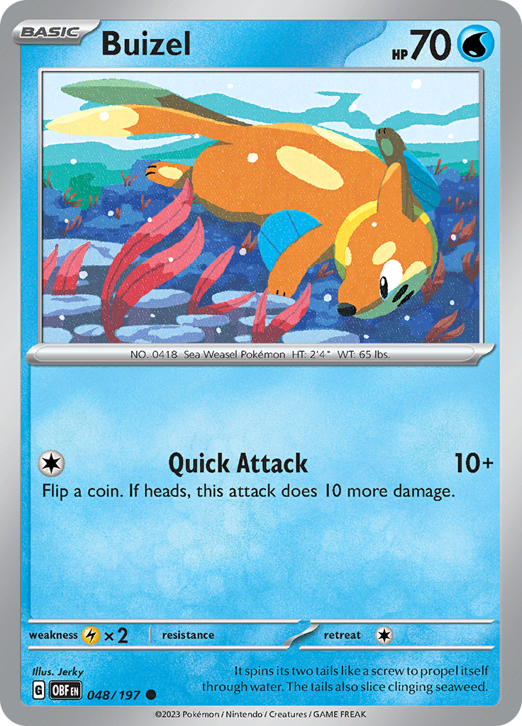 Buizel (048/197) [Scarlet & Violet: Obsidian Flames] | Infinity Cards & Collectibles