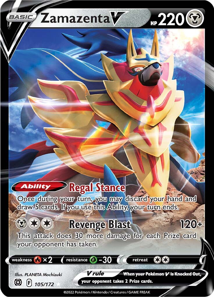 Zamazenta V (105/172) [Sword & Shield: Brilliant Stars] | Infinity Cards & Collectibles