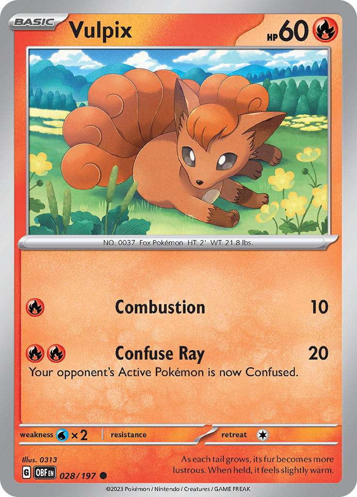Vulpix (028/197) [Scarlet & Violet: Obsidian Flames] | Infinity Cards & Collectibles