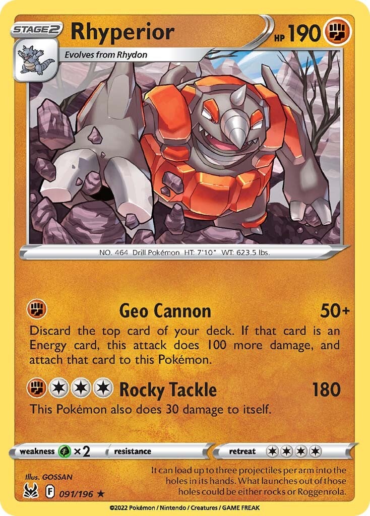 Rhyperior (091/196) [Sword & Shield: Lost Origin] | Infinity Cards & Collectibles