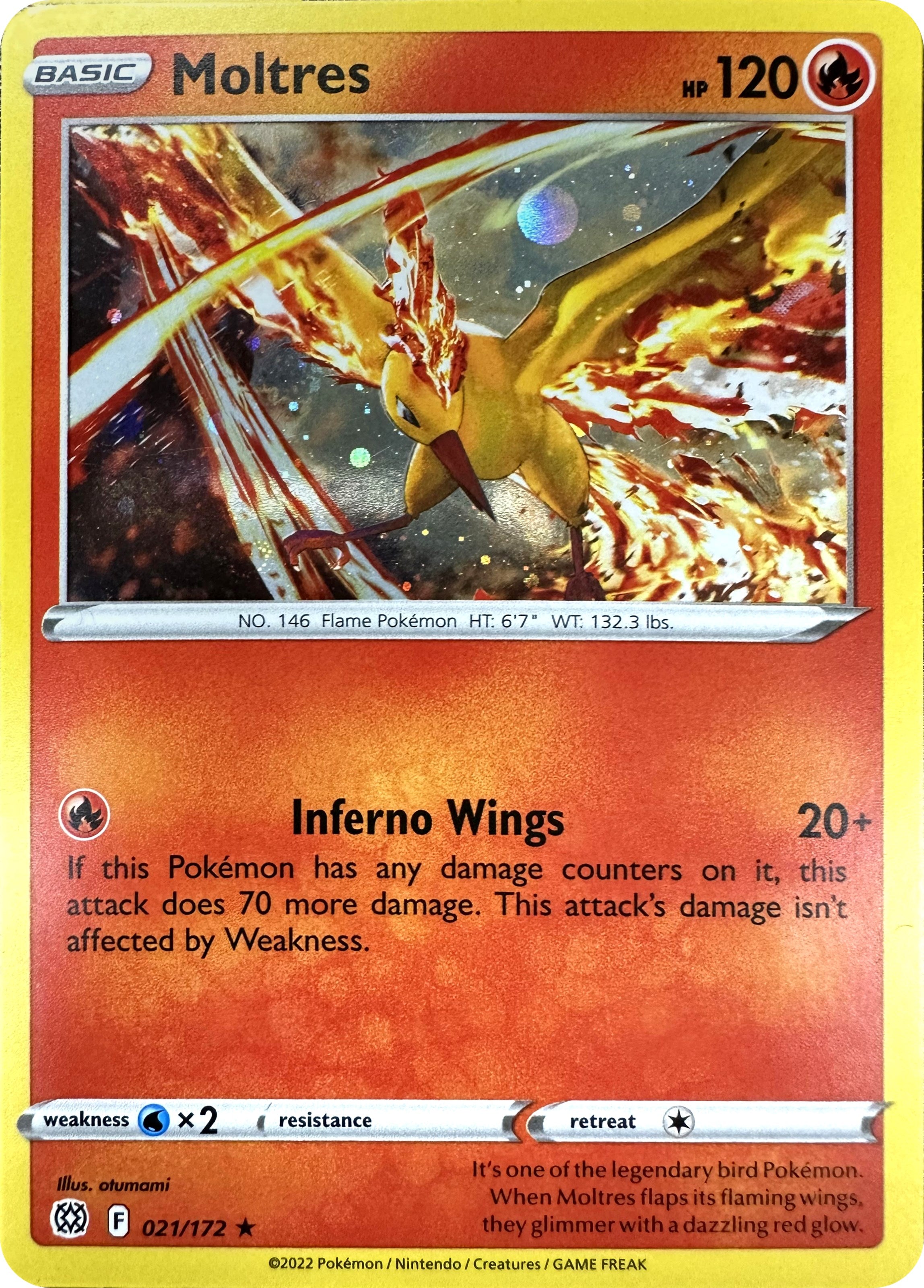 Moltres (021/172) (Cosmos Holo) [Sword & Shield: Brilliant Stars] | Infinity Cards & Collectibles