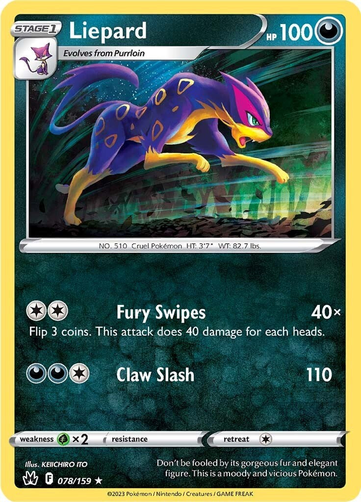 Liepard (078/159) [Sword & Shield: Crown Zenith] | Infinity Cards & Collectibles
