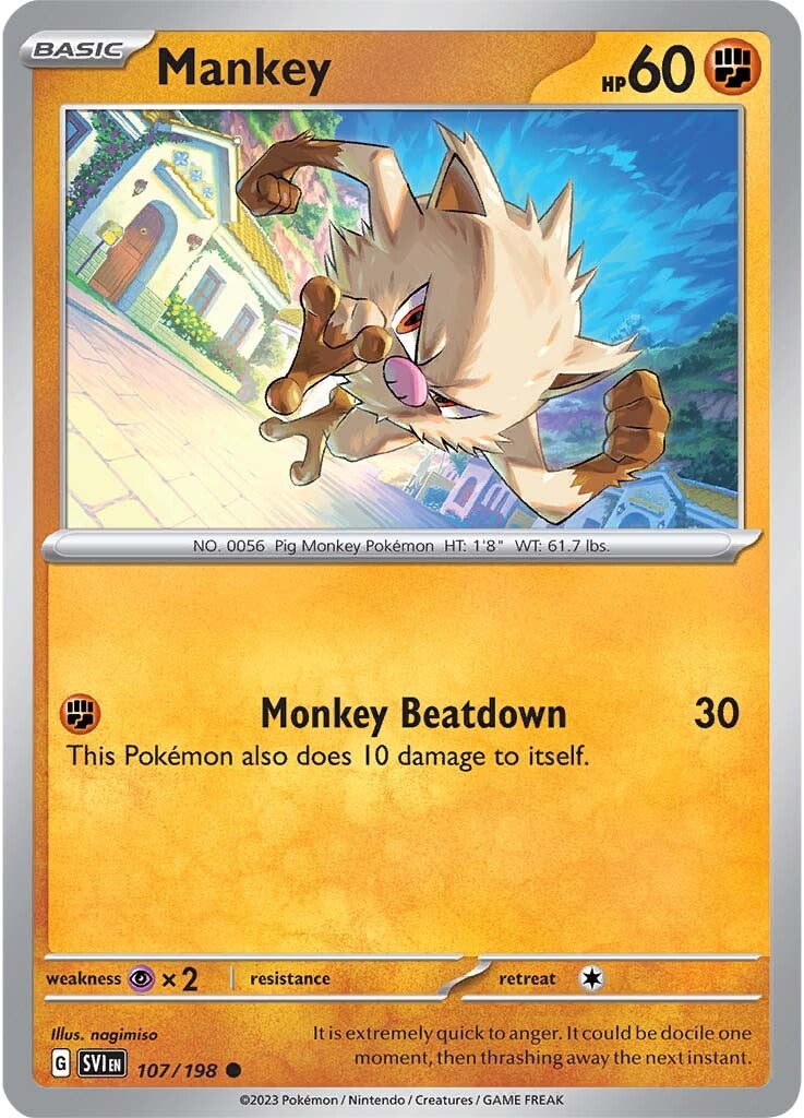 Mankey (107/198) [Scarlet & Violet: Base Set] | Infinity Cards & Collectibles