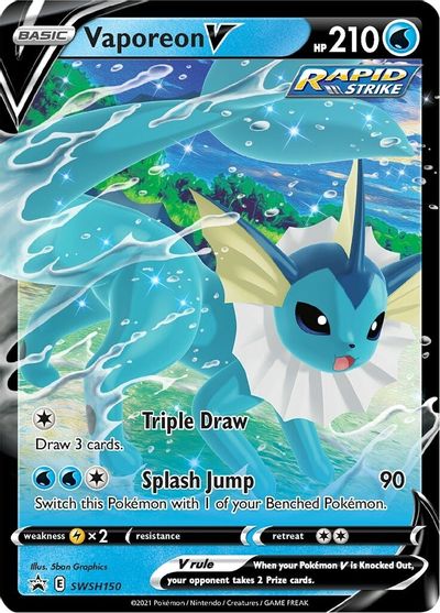 Vaporeon V (SWSH150) [Sword & Shield: Black Star Promos] | Infinity Cards & Collectibles
