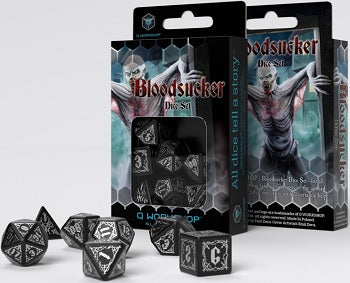Bloodsucker Black & Silver Dice Set
