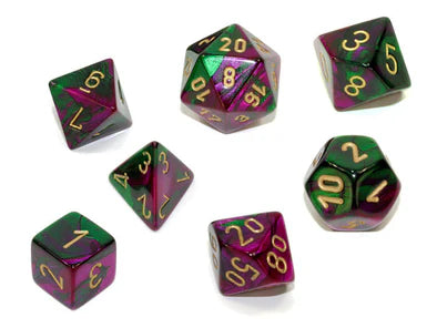 Gemini 7-Die Set - Green/Purple/Gold